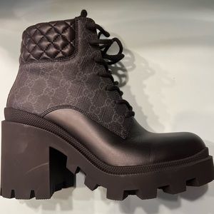 Gucci Trip GG Quilted Leather Hiker Booties!.